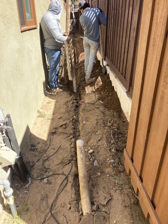 Walkway during Trinity Home Maintenance project