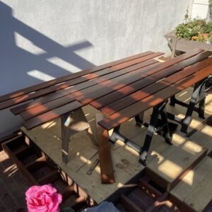 decks and awnings Coronado stained planks