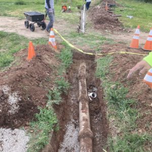 plumbing drainage in the ground