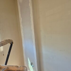 plumbing job in wall during